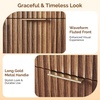 image:imageVINGLI Fluted Dresser for Bedroom 6 Drawer Dresser wRounded Edges Mid Century Modern Dressers Natural Wood Color 468 W156 D31 HWalnut