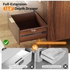 image:imageVINGLI Fluted Dresser for Bedroom 6 Drawer Dresser wRounded Edges Mid Century Modern Dressers Natural Wood Color 468 W156 D31 HWalnut