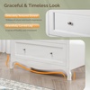 image:imageVINGLI Fluted Dresser for Bedroom 6 Drawer Dresser wRounded Edges Mid Century Modern Dressers Natural Wood Color 468 W156 D31 HWhite