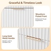 image:imageVINGLI Fluted Dresser for Bedroom 6 Drawer Dresser wRounded Edges Mid Century Modern Dressers Natural Wood Color 468 W156 D31 HWhite