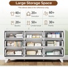 image:imageVINGLI Fluted Dresser for Bedroom 6 Drawer Dresser wRounded Edges Mid Century Modern Dressers Natural Wood Color 468 W156 D31 HWhite