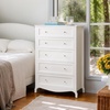 image:imageVINGLI Fluted Dresser for Bedroom 6 Drawer Dresser wRounded Edges Mid Century Modern Dressers Natural Wood Color 468 W156 D31 HWhite