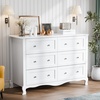 image:imageVINGLI Fluted Dresser for Bedroom 6 Drawer Dresser wRounded Edges Mid Century Modern Dressers Natural Wood Color 468 W156 D31 HWhite