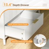 image:imageVINGLI Fluted Dresser for Bedroom 6 Drawer Dresser wRounded Edges Mid Century Modern Dressers Natural Wood Color 468 W156 D31 HWhite