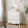 image:imageVINGLI Fluted Dresser for Bedroom 6 Drawer Dresser wRounded Edges Mid Century Modern Dressers Natural Wood Color 468 W156 D31 HWhite