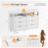 image:imageVINGLI Fluted Dresser for Bedroom 6 Drawer Dresser wRounded Edges Mid Century Modern Dressers Natural Wood Color 468 W156 D31 HWhite