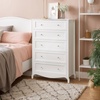 image:imageVINGLI Fluted Dresser for Bedroom 6 Drawer Dresser wRounded Edges Mid Century Modern Dressers Natural Wood Color 468 W156 D31 HWhite