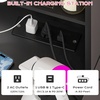 image:imageVINGLI Fluted Makeup Vanity Desk with Mirror amp Lights amp Power Outlet Small Vanity Table w 7 Drawers amp 4 Storage ShelvesOak Modern Dressing Table Set Charging Station for BedroomBlack