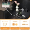 image:imageVINGLI Fluted Makeup Vanity Desk with Mirror amp Lights amp Power Outlet Small Vanity Table w 7 Drawers amp 4 Storage ShelvesOak Modern Dressing Table Set Charging Station for BedroomBlack