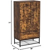 image:imageVINGLI Fluted Wardrobe Closet Armoire with Doors And Drawers White Wardrobe Cabinet with Hanging Rack Bedroom Closet Wood Free Standing Armoire with Shelf and Solid Wood Legs 315W197D693HRustic Brown
