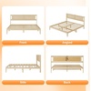 image:imageVINGLI Full Size Platform Bed Frame with Storage Headboard and Charging Station Modern Rattan Wood Bed with Shelves and OttomanSpace Saving Bed Frame for Bedroom or Guest RoomNatural Wood