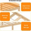 image:imageVINGLI Full Size Platform Bed Frame with Storage Headboard and Charging Station Modern Rattan Wood Bed with Shelves and OttomanSpace Saving Bed Frame for Bedroom or Guest RoomNatural Wood