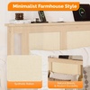 image:imageVINGLI Full Size Platform Bed Frame with Storage Headboard and Charging Station Modern Rattan Wood Bed with Shelves and OttomanSpace Saving Bed Frame for Bedroom or Guest RoomNatural Wood