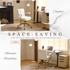 image:imageVINGLI Home Office Desk Chair Comfy with wheelsampRemovable ArmrestsGold Base Vanity Chair with BackAdjustable Rolling Swivel Computer Task Chair for StudyMakeupOfficeBedroomMicrofiberSuedeBrownWhitepu