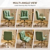 image:imageVINGLI Home Office Desk Chair Comfy with wheelsampRemovable ArmrestsGold Base Vanity Chair with BackAdjustable Rolling Swivel Computer Task Chair for StudyMakeupOfficeBedroomMicrofiberSuedeBrownGreencat Scratch Pu