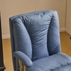image:imageVINGLI Home Office Desk Chair Comfy with wheelsampRemovable ArmrestsGold Base Vanity Chair with BackAdjustable Rolling Swivel Computer Task Chair for StudyMakeupOfficeBedroomMicrofiberSuedeBrownBluecat Scratch Pu