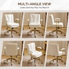 image:imageVINGLI Home Office Desk Chair Comfy with wheelsampRemovable ArmrestsGold Base Vanity Chair with BackAdjustable Rolling Swivel Computer Task Chair for StudyMakeupOfficeBedroomMicrofiberSuedeBrownWhitepu