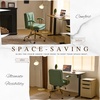 image:imageVINGLI Home Office Desk Chair Comfy with wheelsampRemovable ArmrestsGold Base Vanity Chair with BackAdjustable Rolling Swivel Computer Task Chair for StudyMakeupOfficeBedroomMicrofiberSuedeBrownGreencat Scratch Pu