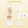image:imageVINGLI LED Jewelry Cabinet Armoire Lockable Full Length Mirror with Storage Large Capacity Jewelry Organizer with 2 Drawers Free Standing Makeup Vanity for Bedroom White