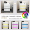 image:imageVINGLI LED Nightstand with Charging Station 3 Drawer Nightstand White Nightstand Acrylic Nightstand Smart Nightstand Wood Nightstand Bedroom Modern Night Stand Bedside Table End TableWhite