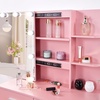 image:imageVINGLI Large Vanity Set with Lighted MirrorModern Makeup Vanity Table Set with LED Lights in 3 ColorsBedroom Dressing Table with 2 Large Drawers and Storage Shelves for WomenBlackampGoldPink