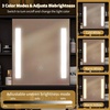 image:imageVINGLI Large Vanity Set with Lighted MirrorModern Makeup Vanity Table Set with LED Lights in 3 ColorsBedroom Dressing Table with 2 Large Drawers and Storage Shelves for WomenBlackampGoldBlack