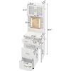 image:imageVINGLI Large Vanity Set with Lighted MirrorModern Makeup Vanity Table Set with LED Lights in 3 ColorsBedroom Dressing Table with 2 Large Drawers and Storage Shelves for WomenBlackampGoldWhite