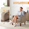 image:imageVINGLI Light Brown MidCentury Accent Chairs Set of 2 Upholstered Armchair Comfy Sofa Chairs High Back Living Room Chair Bedroom Furniture for Apartment