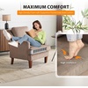 image:imageVINGLI Light Brown MidCentury Accent Chairs Set of 2 Upholstered Armchair Comfy Sofa Chairs High Back Living Room Chair Bedroom Furniture for Apartment