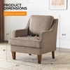 image:imageVINGLI Light Brown MidCentury Accent Chairs Set of 2 Upholstered Armchair Comfy Sofa Chairs High Back Living Room Chair Bedroom Furniture for Apartment
