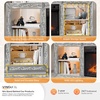 image:imageVINGLI Mirrored Fireplace TV Stand for 70 TV Diamond Entertainment Center with Shelves  20 Color LED Lights Media Console Table with 18 Electric Fireplace for Living RoomBedroom Assembled
