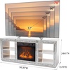 image:imageVINGLI Mirrored Fireplace TV Stand for 70 TV Diamond Entertainment Center with Shelves  20 Color LED Lights Media Console Table with 18 Electric Fireplace for Living RoomBedroom Assembled