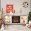 image:imageVINGLI Mirrored Fireplace TV Stand for 70 TV Diamond Entertainment Center with Shelves  20 Color LED Lights Media Console Table with 18 Electric Fireplace for Living RoomBedroom Assembled