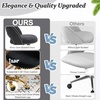image:imageVINGLI Modern Teddy Fluffy Small Office ChairCute Desk Chair with WheelsGold BaseStuds Comfy Armless Swivel Vanity Task Chair for WomenGirlKids Nail Tech Chair for BedroomSmall SpaceWhiteBlack