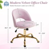 image:imageVINGLI Modern Teddy Fluffy Small Office ChairCute Desk Chair with WheelsGold BaseStuds Comfy Armless Swivel Vanity Task Chair for WomenGirlKids Nail Tech Chair for BedroomSmall SpaceWhiteLight Purple