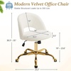 image:imageVINGLI Modern Teddy Fluffy Small Office ChairCute Desk Chair with WheelsGold BaseStuds Comfy Armless Swivel Vanity Task Chair for WomenGirlKids Nail Tech Chair for BedroomSmall SpaceWhiteWhiteteddy Fleece