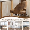 image:imageVINGLI Modern Teddy Fluffy Small Office ChairCute Desk Chair with WheelsGold BaseStuds Comfy Armless Swivel Vanity Task Chair for WomenGirlKids Nail Tech Chair for BedroomSmall SpaceWhiteRustic