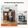 image:imageVINGLI Multifunctional Printer Stand with Trolley Paper Shredder Stand Rack with Wheels Lateral Office Storage Cabinets with Socket and USB Charging Port Open Shelves for Home Office