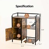 image:imageVINGLI Multifunctional Printer Stand with Trolley Paper Shredder Stand Rack with Wheels Lateral Office Storage Cabinets with Socket and USB Charging Port Open Shelves for Home Office