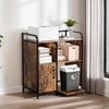 image:imageVINGLI Multifunctional Printer Stand with Trolley Paper Shredder Stand Rack with Wheels Lateral Office Storage Cabinets with Socket and USB Charging Port Open Shelves for Home Office