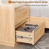 image:imageVINGLI Night Stand Set of 2 Rattan Nightstands with Charging Station 1772 W Boho Wood Nightstand for Bedroom Bed Side Table with Charging Station Wooden Night Stands Oak Real Rattan End TableOak