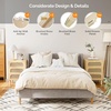 image:imageVINGLI Night Stand Set of 2 Rattan Nightstands with Charging Station 1772 W Boho Wood Nightstand for Bedroom Bed Side Table with Charging Station Wooden Night Stands Oak Real Rattan End TableOak
