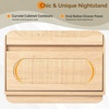 image:imageVINGLI Night Stand Set of 2 Rattan Nightstands with Charging Station 1772 W Boho Wood Nightstand for Bedroom Bed Side Table with Charging Station Wooden Night Stands Oak Real Rattan End TableOak