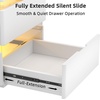 image:imageVINGLI Nightstand Set of 2 Led Nightstand with Charging Station 3 Drawer Nightstand Smart Nightstand Wood Nightstand Acrylic Nightstand Bedroom Modern Nightstand Black Night StandWhite
