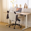 image:imageVINGLI Panda Cute Vanity Chair with Flipup Armrests Adjustable Height Swivel Home Office Desk Chair with Wheels Ergonomic Wide Teddy Fleece Fabric Office Chairfor Bedroom Makeup Teens GrayGrey