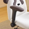 image:imageVINGLI Panda Cute Vanity Chair with Flipup Armrests Adjustable Height Swivel Home Office Desk Chair with Wheels Ergonomic Wide Teddy Fleece Fabric Office Chairfor Bedroom Makeup Teens GrayGrey