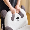 image:imageVINGLI Panda Cute Vanity Chair with Flipup Armrests Adjustable Height Swivel Home Office Desk Chair with Wheels Ergonomic Wide Teddy Fleece Fabric Office Chairfor Bedroom Makeup Teens GrayGrey