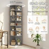 image:imageVINGLI Pink Rotating Shoe Rack Tower 7 Tier 360Shoe Storage for Girls Room 73 Tall Vertical Carousel Organizer for Kids Shoes Toys amp Dolls Cute Nursery Corner Shelves No Tool AssemblyGrey