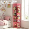 image:imageVINGLI Pink Rotating Shoe Rack Tower 7 Tier 360Shoe Storage for Girls Room 73 Tall Vertical Carousel Organizer for Kids Shoes Toys amp Dolls Cute Nursery Corner Shelves No Tool AssemblyPink