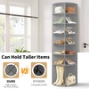 image:imageVINGLI Pink Rotating Shoe Rack Tower 7 Tier 360Shoe Storage for Girls Room 73 Tall Vertical Carousel Organizer for Kids Shoes Toys amp Dolls Cute Nursery Corner Shelves No Tool AssemblyGrey